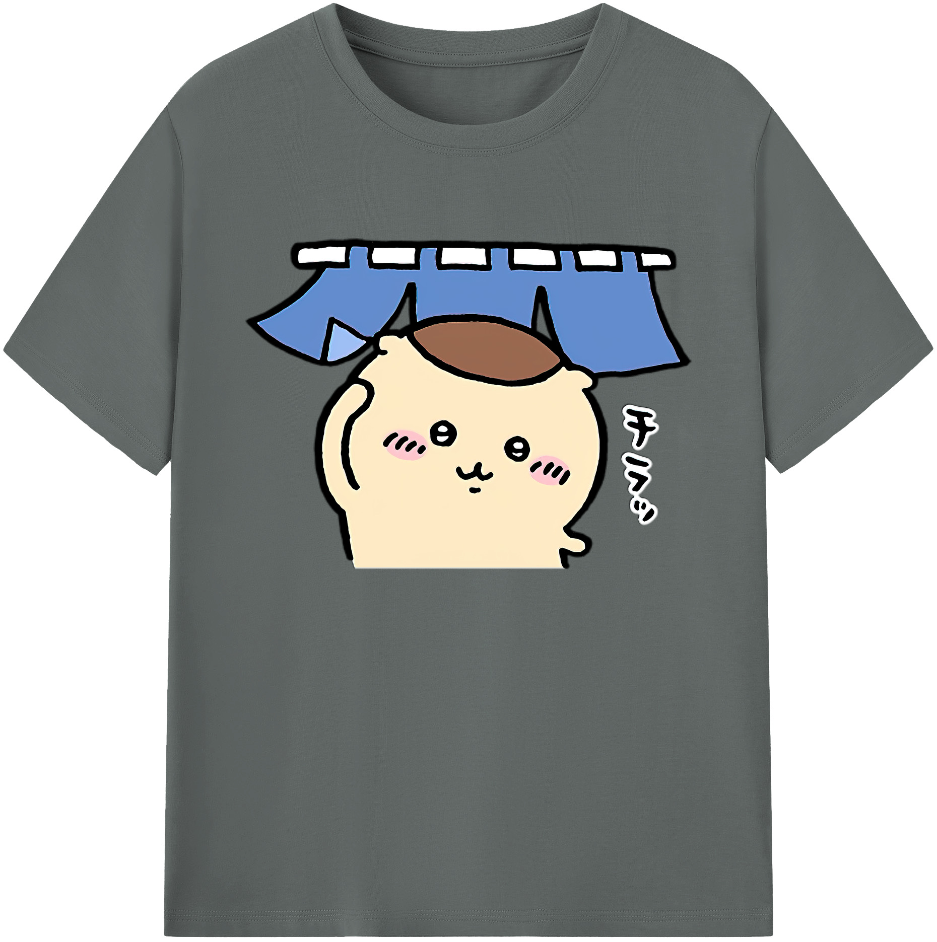 （画像用） ちいかわ くりまんじゅう Chii-kawa kuri manjū 綿100％ メンズ半袖Tシャツ｜肌触りやわらか＆通気性